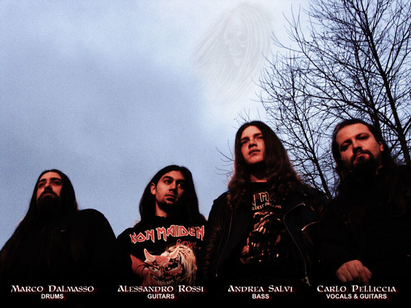 Necrofili: Marco Dalmasso (drums), Alessandro Rossi (guitars), Andrea Salvi (bass), Carlo Pelliccia (vocals & guitars)
