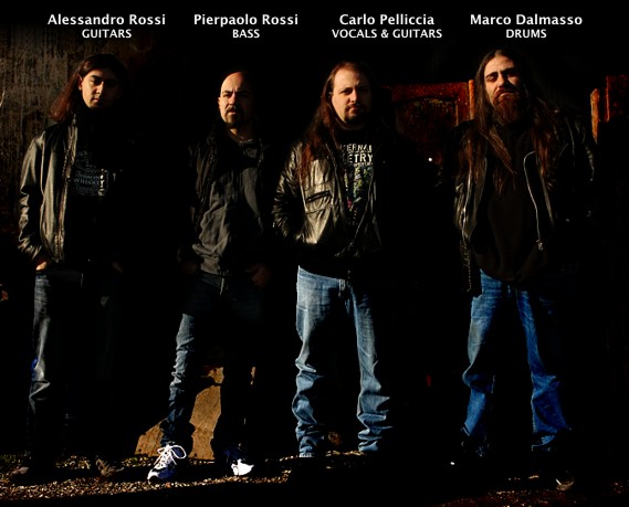 Necrofili: Alessandro Rossi (guitars), Pierpaolo Rossi (bass), Carlo Pelliccia (vocals & guitars), Marco Dalmasso (drums)