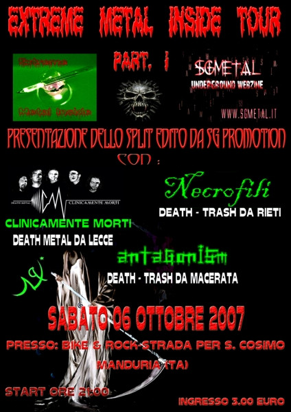 Extreme Metal Inside Tour Part 1 - Locandina